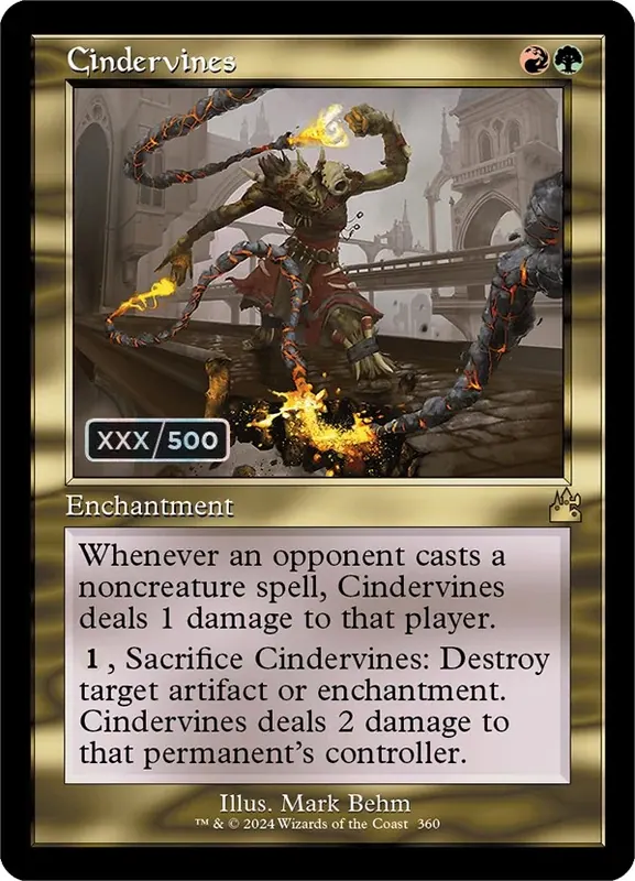 Cindervines (Retro) (Serialized) [Ravnica Remastered]