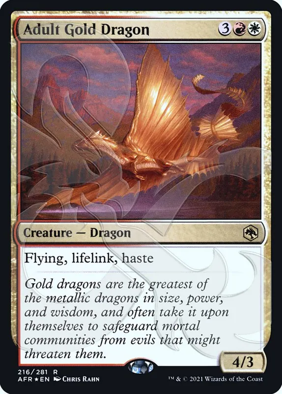 Adult Gold Dragon [Adventures in the Forgotten Realms Promos]