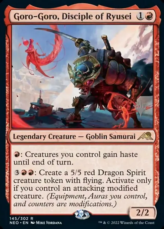 Goro-Goro, Disciple of Ryusei (Promo Pack) [Kamigawa: Neon Dynasty Promos] - Español