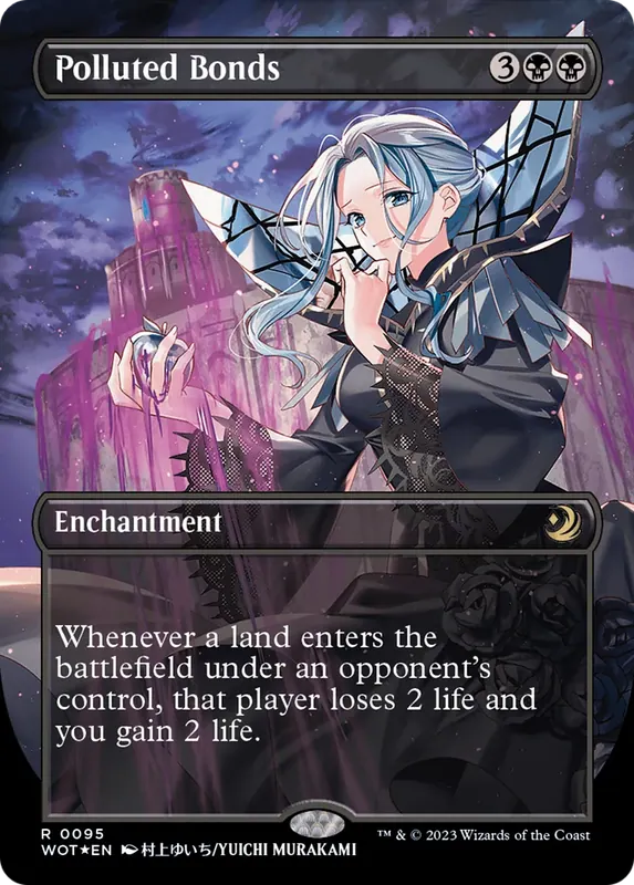 Polluted Bonds (Anime Borderless) (Confetti Foil) [Wilds of Eldraine: Enchanting Tales]
