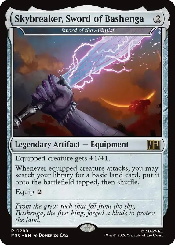 Skybreaker, Sword of Bashenga - Sword of the Animist (Surge Foil) [Marvel Super Heroes Commander]