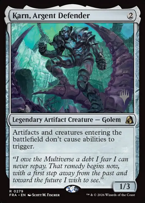 Karn, Argent Defender [Reality Fracture Promos]