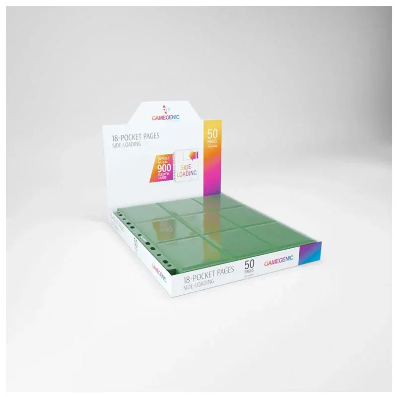 Game Genic 18-Pocket Pages Side-Loading Green