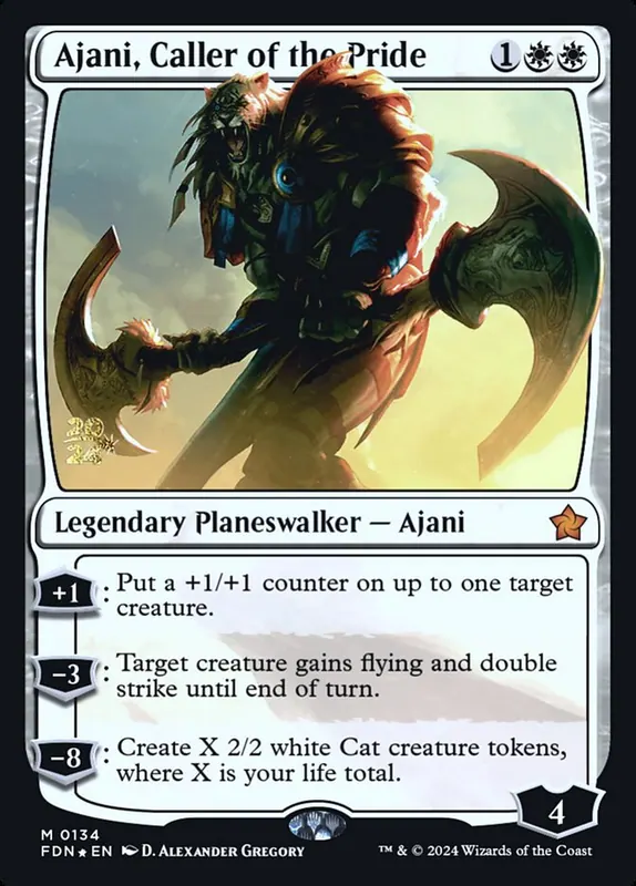 Ajani, Caller of the Pride [Foundations Promos]