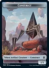 Construct // Drake Double-Sided Token [Zendikar Rising Tokens]