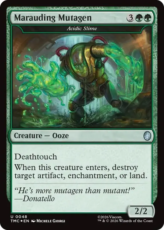 Marauding Mutagen - Acidic Slime (Surge Foil) [Teenage Mutant Ninja Turtles Commander]