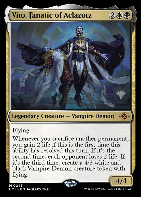 Vito, Fanatic of Aclazotz [The Lost Caverns of Ixalan Promos]
