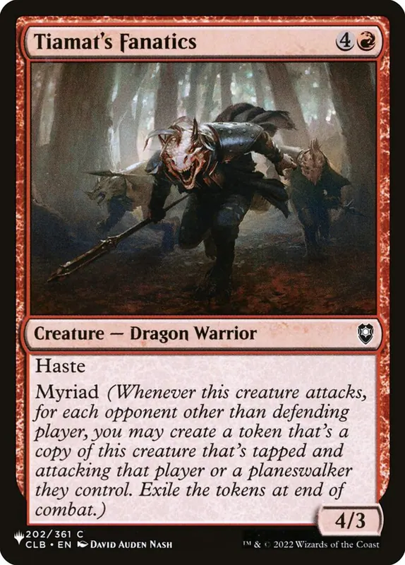 Tiamat's Fanatics [The List]