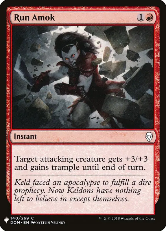 Run Amok [The List]