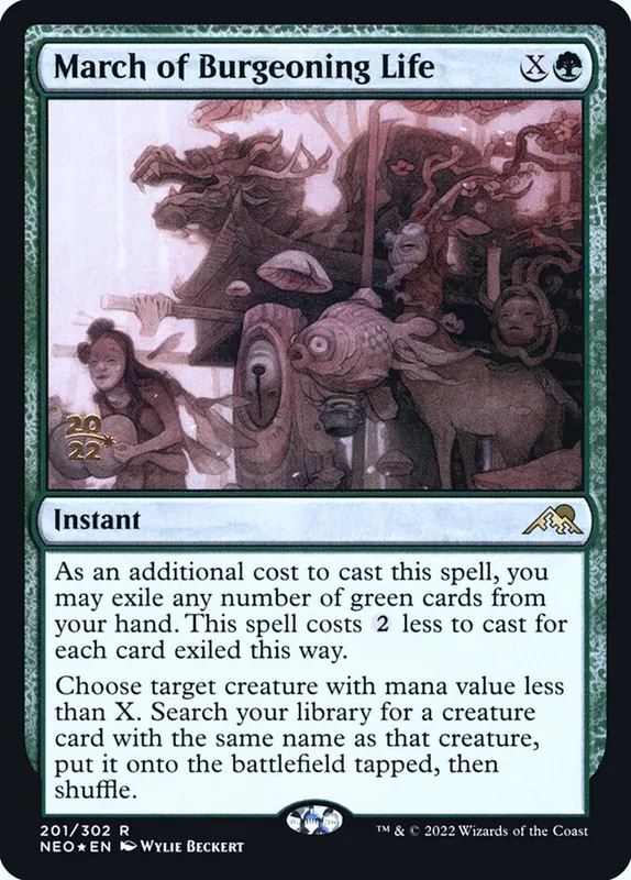 March of Burgeoning Life [Kamigawa: Neon Dynasty Promos]