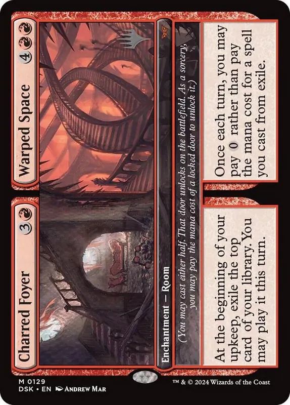 Charred Foyer // Warped Space [Duskmourn: House of Horror Promos]