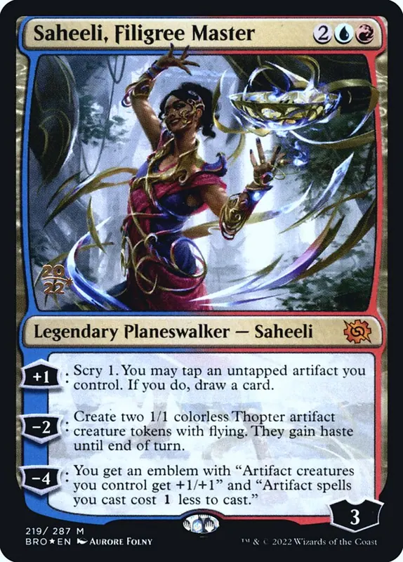 Saheeli, Filigree Master [The Brothers' War Promos]