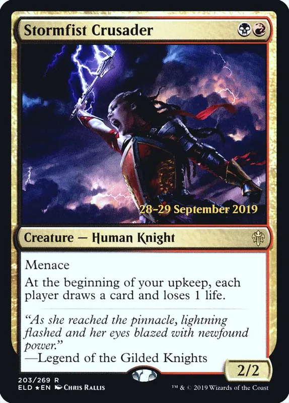 Stormfist Crusader [Throne of Eldraine Promos]