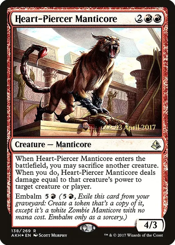 Heart-Piercer Manticore [Amonkhet Prerelease Promos]