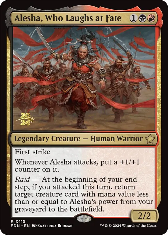 Alesha, Who Laughs at Fate [Foundations Prerelease Promos] - Español