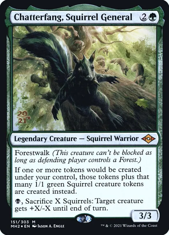 Chatterfang, Squirrel General [Modern Horizons 2 Promos]