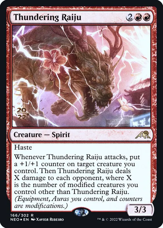 Thundering Raiju [Kamigawa: Neon Dynasty Promos]