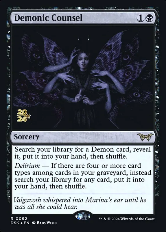 Demonic Counsel [Duskmourn: House of Horror Promos]
