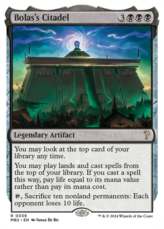 Bolas's Citadel (White Border) [Mystery Booster 2]