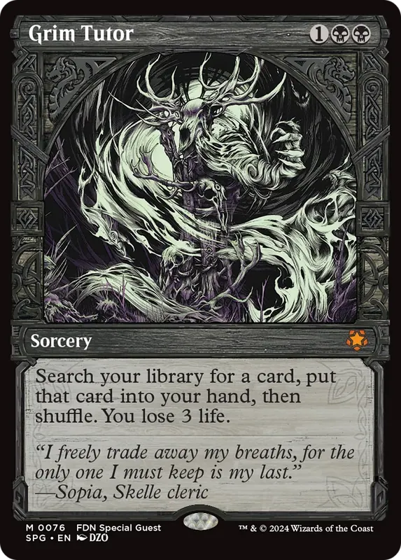 Grim Tutor (Showcase) [Foundations Special Guests] - Español