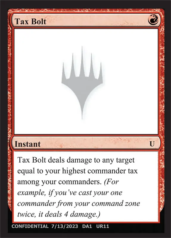 Tax Bolt [Unknown Event]