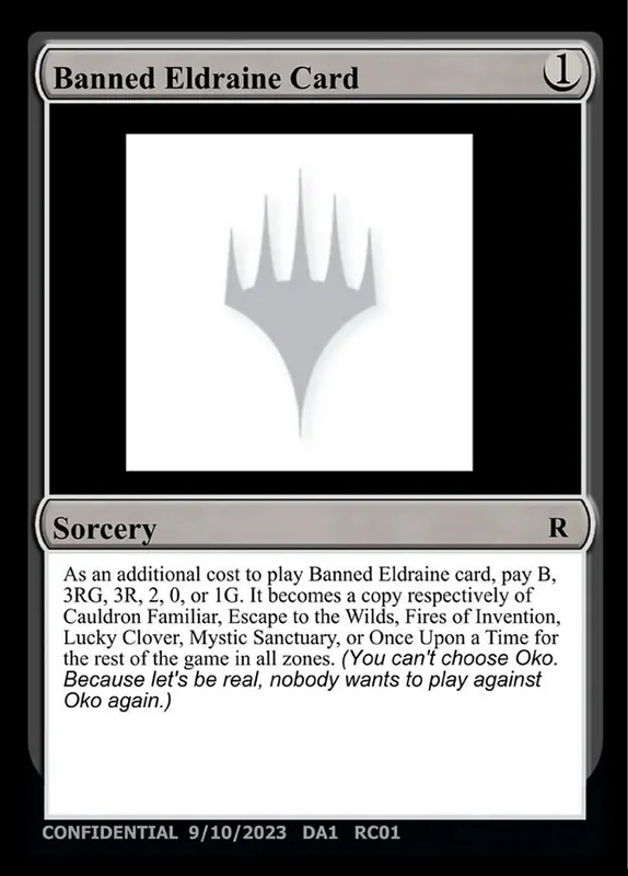 Banned Eldraine Card [Unknown Event]