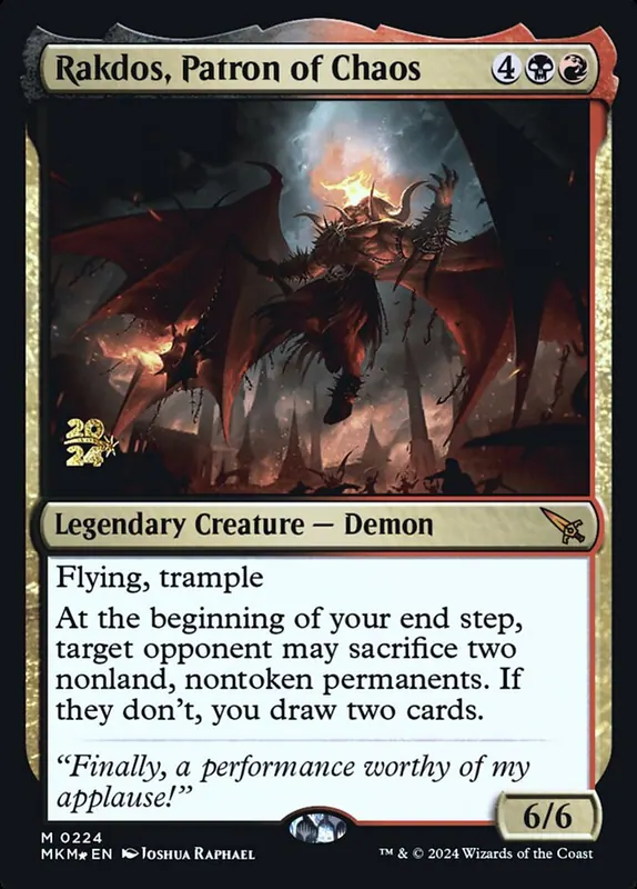 Rakdos, Patron of Chaos [Murders at Karlov Manor Promos]