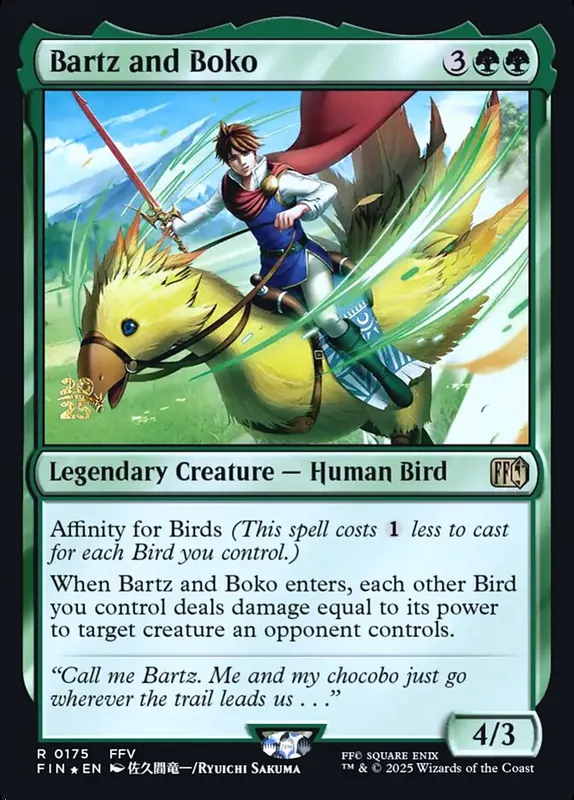 Bartz and Boko [Final Fantasy Promos]