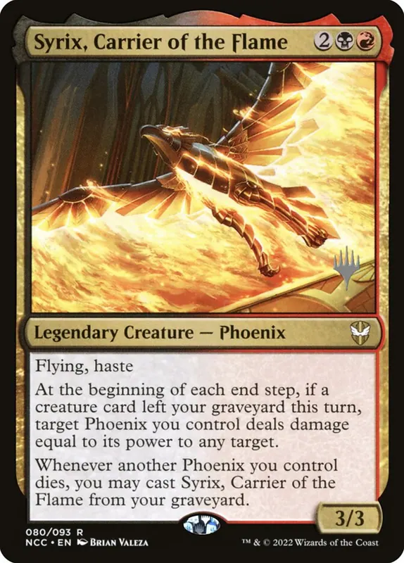 Syrix, Carrier of the Flame [New Capenna Commander Promos]