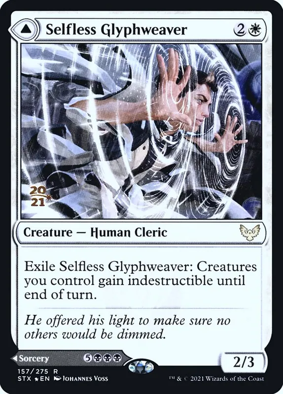 Selfless Glyphweaver // Deadly Vanity [Strixhaven: School of Mages Promos]