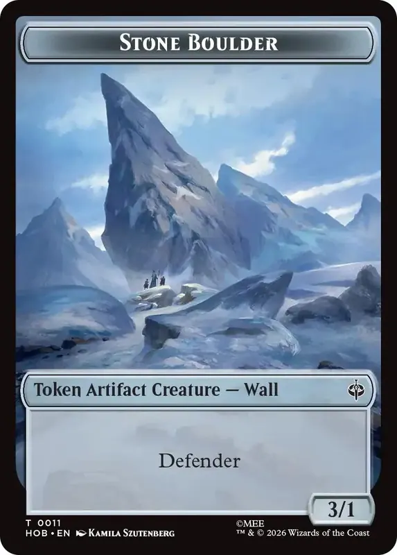 Stone Boulder // Dragon Double-Sided Token [The Hobbit Tokens]