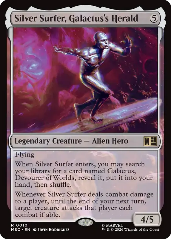 Silver Surfer, Galactus's Herald (Surge Foil) [Marvel Super Heroes Commander]
