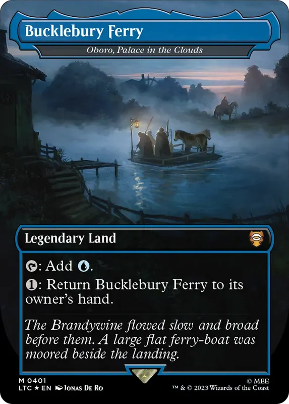 Bucklebury Ferry - Oboro, Palace in the Clouds (Borderless) (Surge Foil Realms and Relics) [The Lord of the Rings: Tales of Middle-Earth Commander]