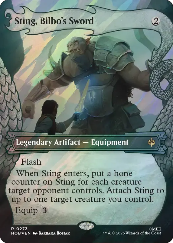 Sting, Bilbo's Sword (Showcase) (Surge Foil) [The Hobbit]