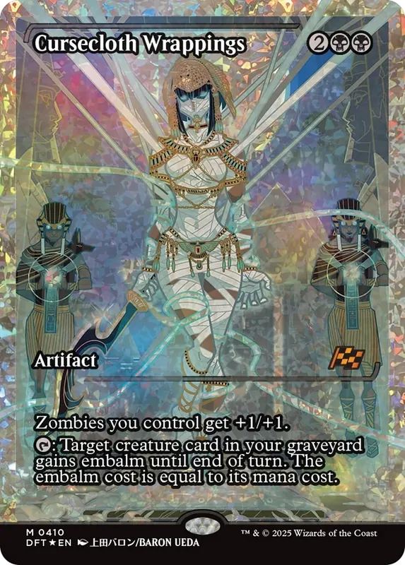 Cursecloth Wrappings (Showcase) (Fracture Foil) [Aetherdrift]