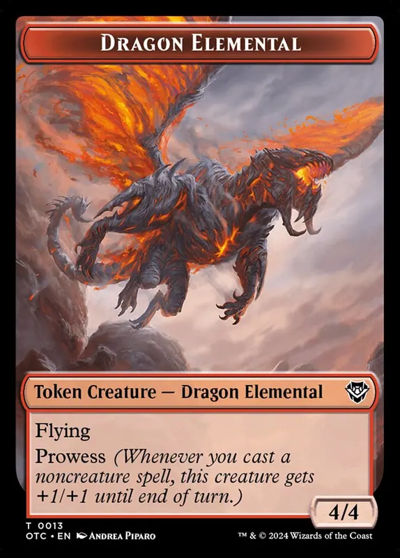 Dragon Elemental [Outlaws of Thunder Junction Commander Tokens]