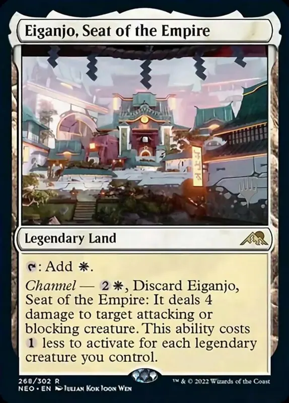 Eiganjo, Seat of the Empire (Promo Pack) [Kamigawa: Neon Dynasty Promos] - Español