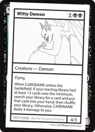 Witty Demon (2021 Edition) [Mystery Booster Playtest Cards]