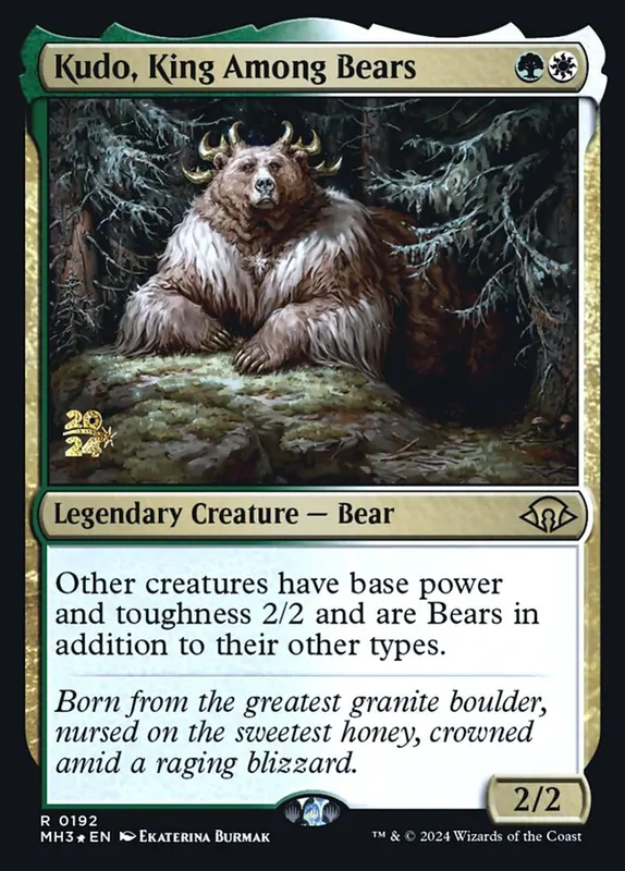 Kudo, King Among Bears [Modern Horizons 3 Promos]