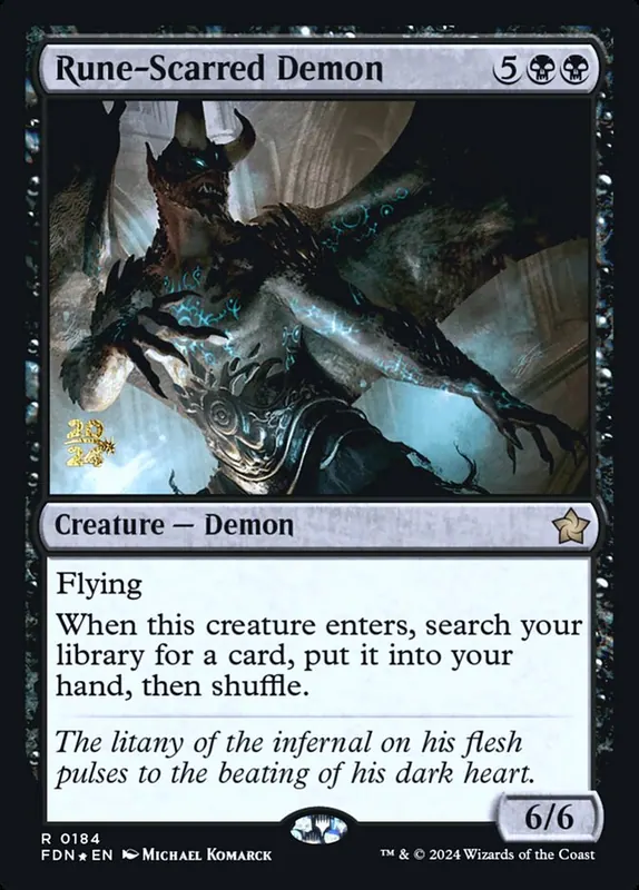 Rune-Scarred Demon [Foundations Promos]