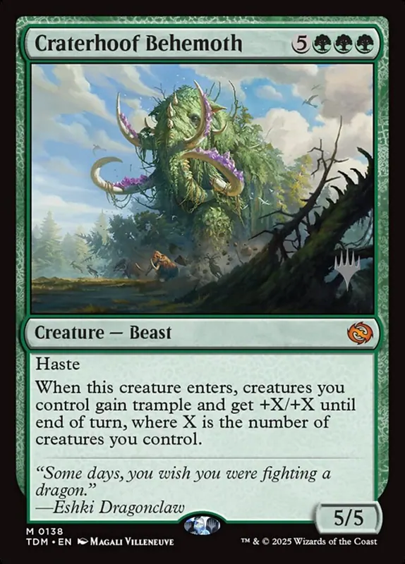 Craterhoof Behemoth [Tarkir: Dragonstorm Promos]