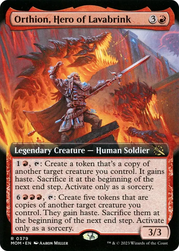 Orthion, Hero of Lavabrink (Extended Art) [March of the Machine] - Español