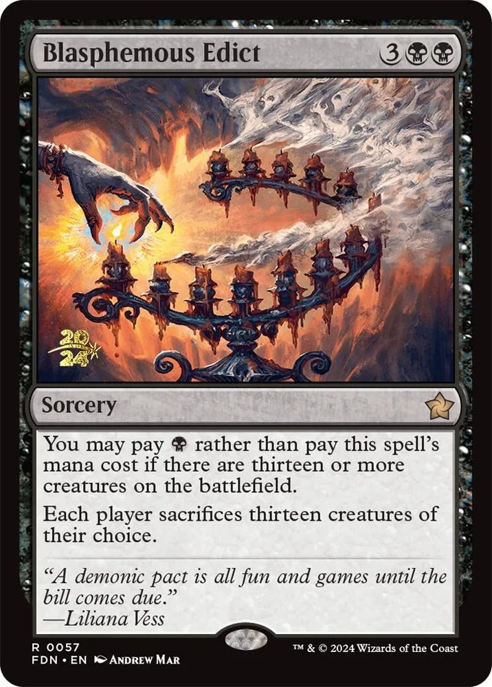 Blasphemous Edict [Foundations Prerelease Promos] - Español