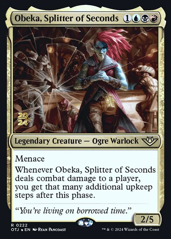 Obeka, Splitter of Seconds [Outlaws of Thunder Junction Promos]