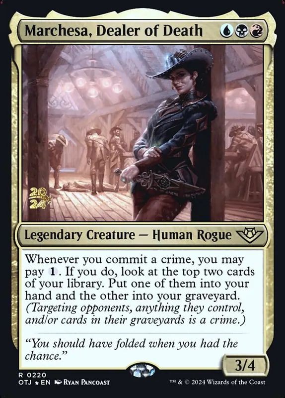 Marchesa, Dealer of Death [Outlaws of Thunder Junction Promos]