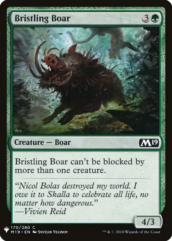 Bristling Boar [The List]