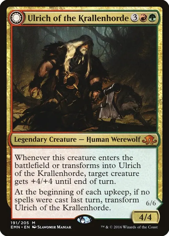 Ulrich of the Krallenhorde // Ulrich, Uncontested Alpha [Eldritch Moon] - Español