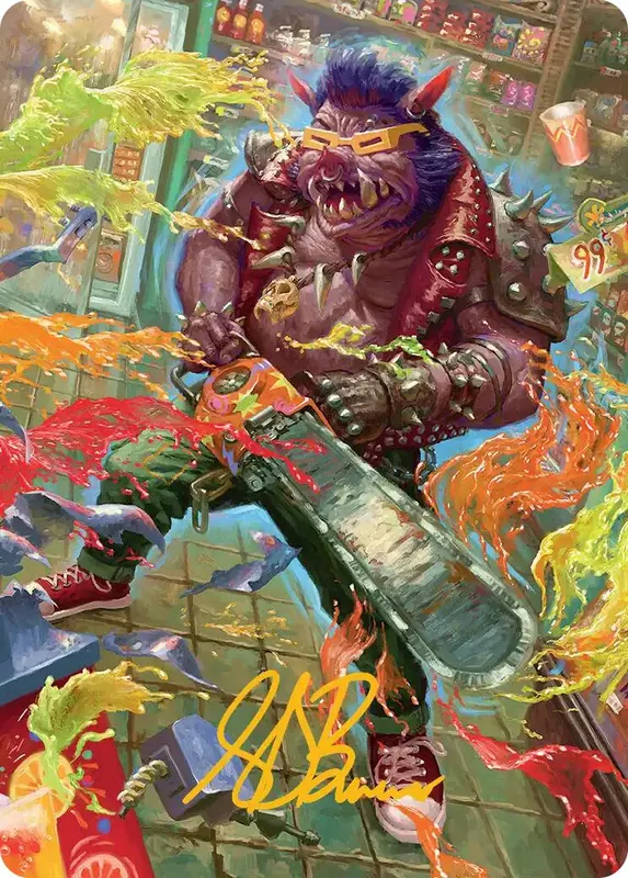 Bebop, Porcine Punk Art Card (Gold-Stamped Signature) [Teenage Mutant Ninja Turtles Art Series]