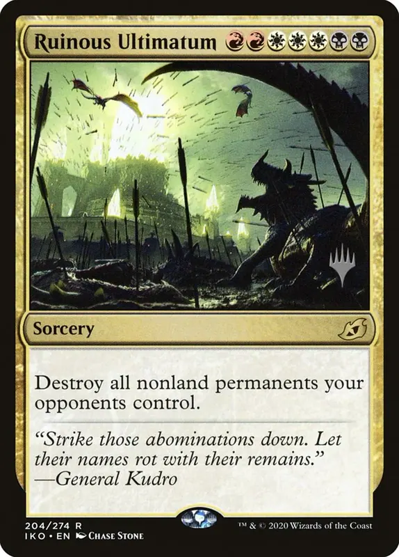 Ruinous Ultimatum (Promo Pack) [Ikoria: Lair of Behemoths Promos] - Español