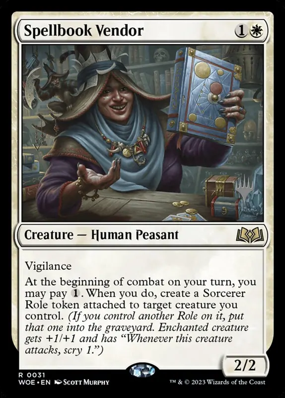 Spellbook Vendor [Wilds of Eldraine Promos]